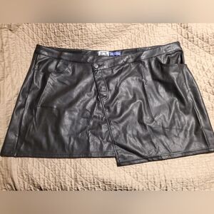 Future Collective Plus Size Leather Skirt